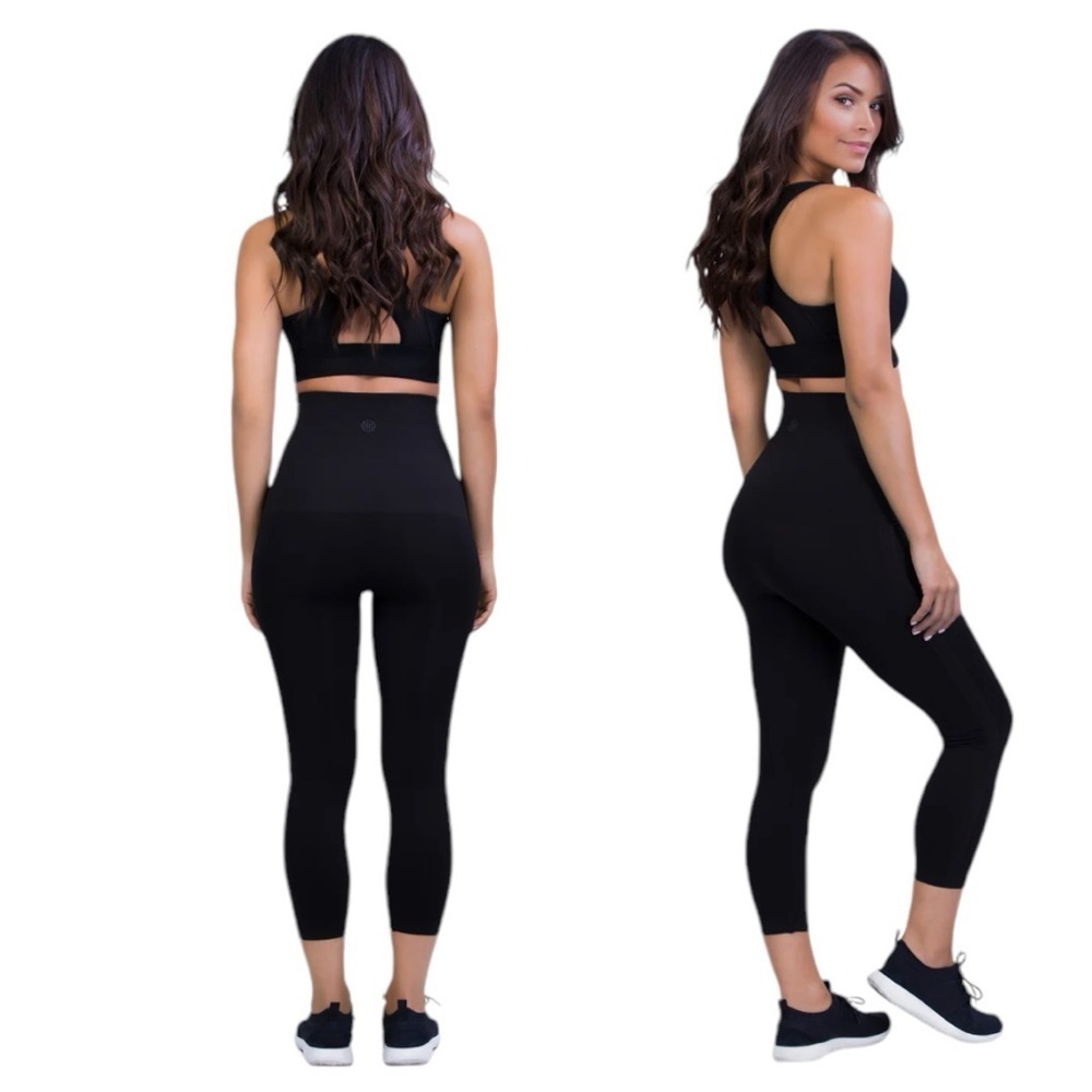 Belly Bandit Mother Tucker Black Capri Leggings Size XS
